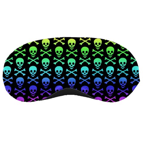 Rainbow Skull and Crossbones  Sleeping Mask from ArtsNow.com Front