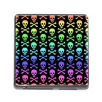 Rainbow Skull and Crossbones  Memory Card Reader (Square 5 Slot)