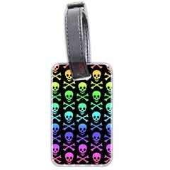 Rainbow Skull and Crossbones  Luggage Tag (two sides) from ArtsNow.com Front