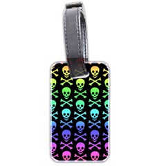 Rainbow Skull and Crossbones  Luggage Tag (two sides) from ArtsNow.com Back
