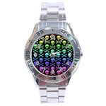 Rainbow Skull and Crossbones  Stainless Steel Analogue Watch