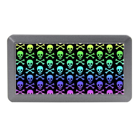 Rainbow Skull and Crossbones  Memory Card Reader (Mini) from ArtsNow.com Front