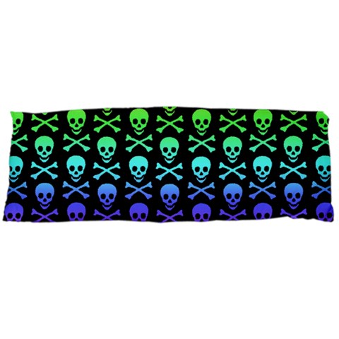 Rainbow Skull and Crossbones  Body Pillow Case (Dakimakura) from ArtsNow.com Body Pillow Case