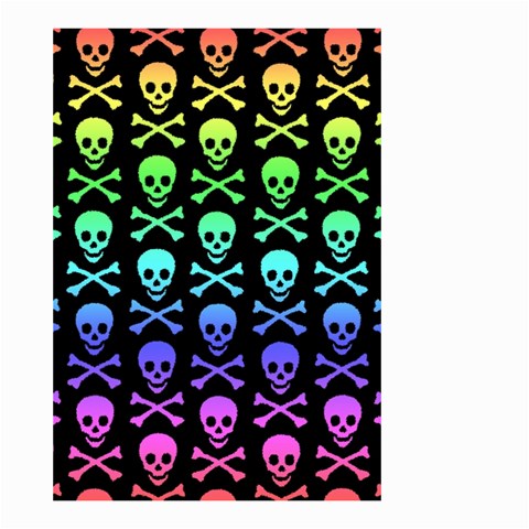 Rainbow Skull and Crossbones  Small Garden Flag (Two Sides) from ArtsNow.com Front