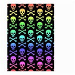 Rainbow Skull and Crossbones  Small Garden Flag (Two Sides)