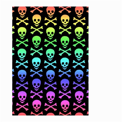 Rainbow Skull and Crossbones  Large Garden Flag (Two Sides) from ArtsNow.com Front
