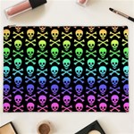 Rainbow Skull and Crossbones  Cosmetic Bag (XXL)
