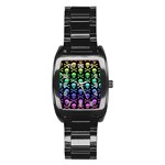 Rainbow Skull and Crossbones  Stainless Steel Barrel Watch