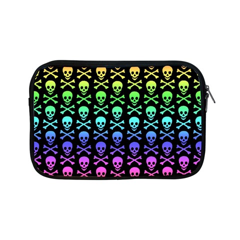 Rainbow Skull and Crossbones  Apple iPad Mini Zipper Case from ArtsNow.com Front