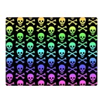 Rainbow Skull and Crossbones  Double Sided Flano Blanket (Mini)