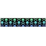 Rainbow Skull and Crossbones  Large Flano Scarf 
