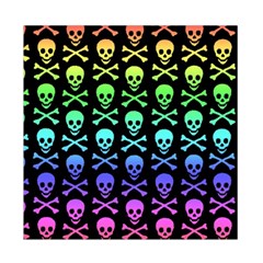 Rainbow Skull and Crossbones  Duvet Cover Double Side (Full/ Double Size) from ArtsNow.com Back