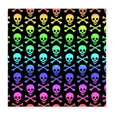Rainbow Skull and Crossbones  Duvet Cover Double Side (Queen Size) from ArtsNow.com Back