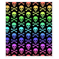 Rainbow Skull and Crossbones  Duvet Cover Double Side (California King Size) from ArtsNow.com Back