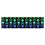 Rainbow Skull and Crossbones  Satin Scarf (Oblong)