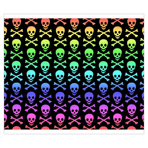 Rainbow Skull and Crossbones  Zipper Large Tote Bag from ArtsNow.com Front