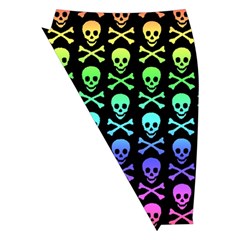 Rainbow Skull and Crossbones  Midi Wrap Pencil Skirt from ArtsNow.com Front Left