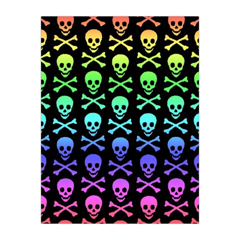 Rainbow Skull and Crossbones  Medium Tapestry from ArtsNow.com Front