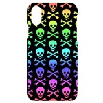 Rainbow Skull and Crossbones  iPhone X/XS Black UV Print Case