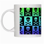 Rainbow Skull Checkerboard White Mug