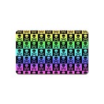 Rainbow Skull Checkerboard Magnet (Name Card)