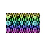 Rainbow Skull Checkerboard Sticker Rectangular (10 pack)