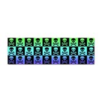 Rainbow Skull Checkerboard Sticker Bumper (10 pack)