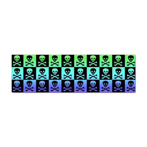 Rainbow Skull Checkerboard Sticker Bumper (100 pack) from ArtsNow.com Front