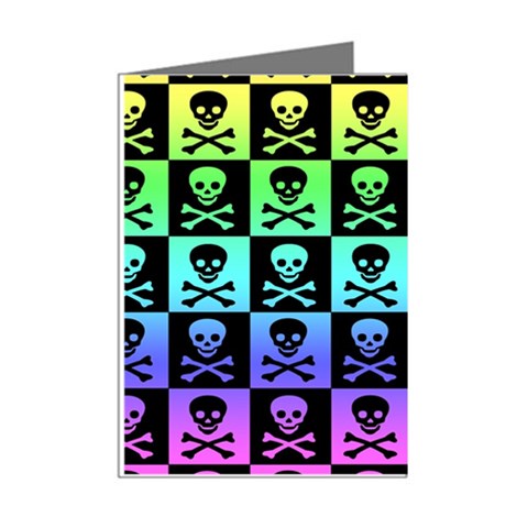 Rainbow Skull Checkerboard Mini Greeting Cards (Pkg of 8) from ArtsNow.com Right