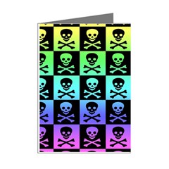 Rainbow Skull Checkerboard Mini Greeting Cards (Pkg of 8) from ArtsNow.com Right