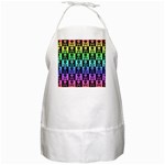 Rainbow Skull Checkerboard BBQ Apron