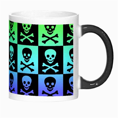 Rainbow Skull Checkerboard Morph Mug from ArtsNow.com Right