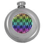 Rainbow Skull Checkerboard Hip Flask (5 oz)