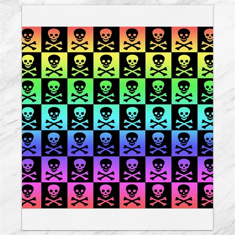 Rainbow Skull Checkerboard Canvas 8  x 10  from ArtsNow.com 8.15 x9.66  Canvas - 1