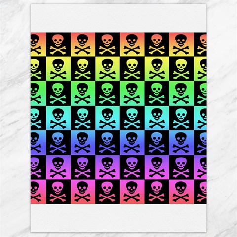 Rainbow Skull Checkerboard Canvas 12  x 16  from ArtsNow.com 11.86 x15.41  Canvas - 1