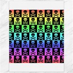 Rainbow Skull Checkerboard Canvas 12  x 16 