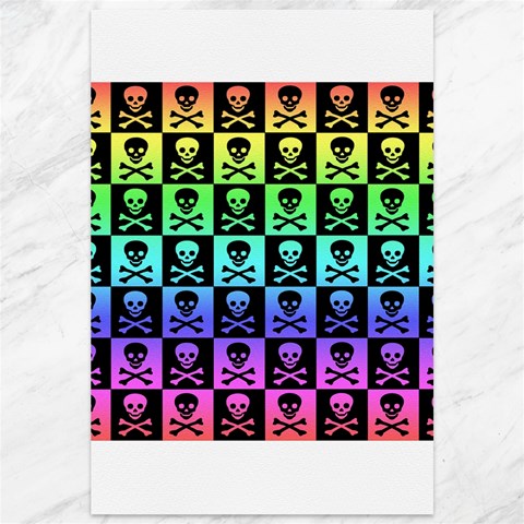 Rainbow Skull Checkerboard Canvas 12  x 18  from ArtsNow.com 11.88 x17.36  Canvas - 1
