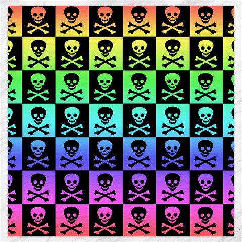 Rainbow Skull Checkerboard Canvas 20  x 20  from ArtsNow.com 19 x19.27  Canvas - 1