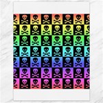 Rainbow Skull Checkerboard Canvas 18  x 24 