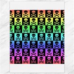 Rainbow Skull Checkerboard Canvas 36  x 48 