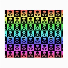 Rainbow Skull Checkerboard Small Glasses Cloth (2 Sides) from ArtsNow.com Back