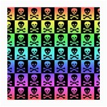 Rainbow Skull Checkerboard Medium Glasses Cloth (2 Sides)