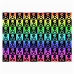 Rainbow Skull Checkerboard Large Glasses Cloth (2 Sides)