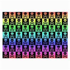 Rainbow Skull Checkerboard Large Glasses Cloth (2 Sides) from ArtsNow.com Back