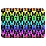 Rainbow Skull Checkerboard Large Doormat
