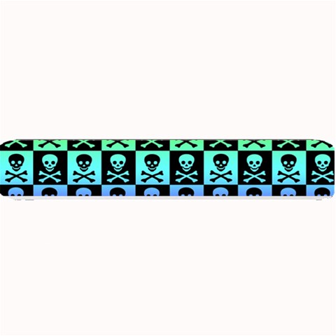 Rainbow Skull Checkerboard Small Bar Mat from ArtsNow.com 24 x4  Bar Mat