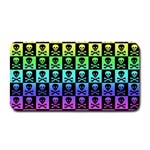 Rainbow Skull Checkerboard Medium Bar Mat