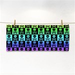 Rainbow Skull Checkerboard Hand Towel