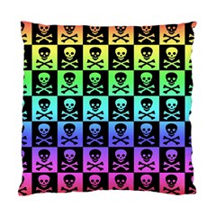Rainbow Skull Checkerboard Standard Cushion Case (Two Sides) from ArtsNow.com Back