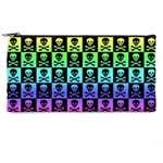 Rainbow Skull Checkerboard Pencil Case